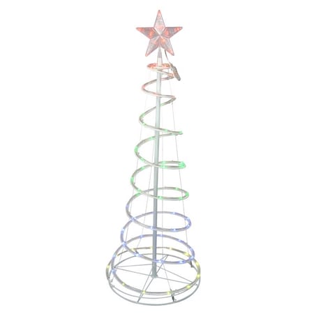 Celebrations 4 Ft. Slim LED 73 Ct Spiral RGB Ribbon Color Changing Christmas Tree